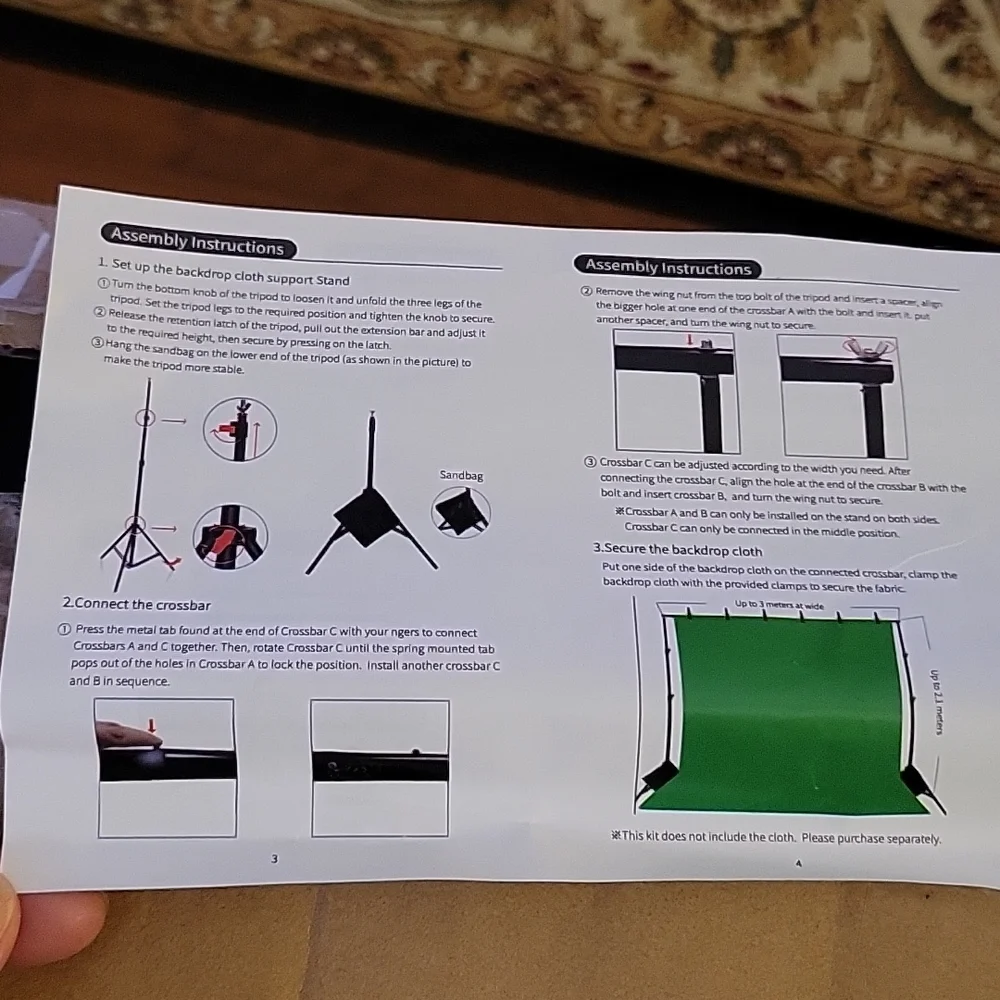 Neewer photo studio backdrop support system 10x7ft adjustable 2 carry bag New…